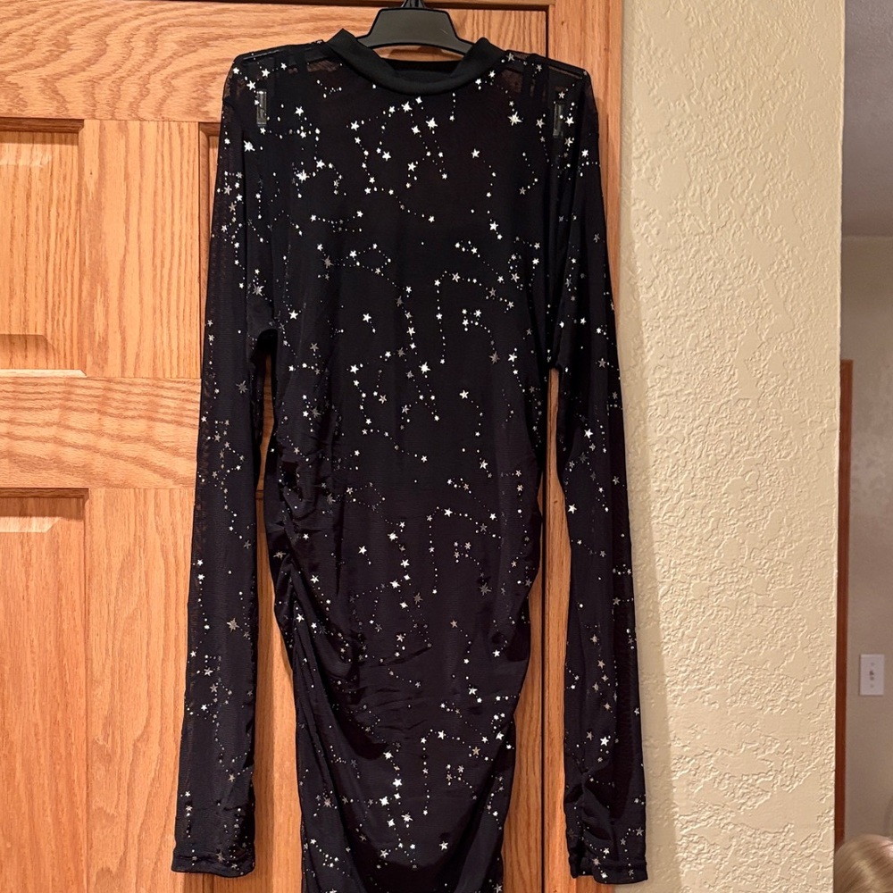 Amazon Black Constellation Long Sleeve Dress